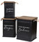 Urban living LOFT & METAL METAL BOX X3 S:28X28X41CM M:34X34X47CM L:41X41X51CM