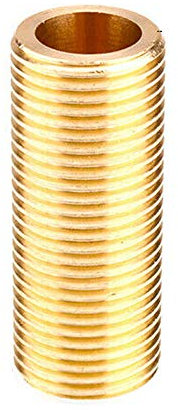 ExcInter 1/2 BSP 50mm Long Brass Running Nipple Threaded Plumbing Fitting Connector for Tank Connectors
