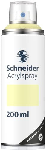 Schneider Paint-It 030 Supreme DIY Acryllack (hochdeckende Sprühfarbe, UV-beständig, 200 ml, Acrylspray für fast alle Untergründe) light yellow pastel