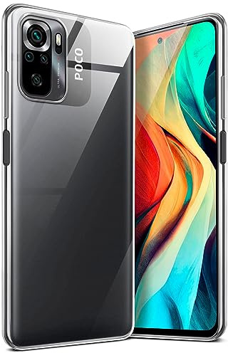 moex für Poco M5s Hülle Durchsichtig, Silikon Handyhülle Transparent, Clear Case Ultra Slim, Backcover Schutzhülle Dünn, Silikonhülle Minimalistisch, Aero Case, Klar