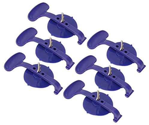 Aramox Saugnapf Glashalter, 6 Stück, Saugnapf-Klemmen, Saugnapf Befestigung Haken, Saugnapfklemmen für Auto und Haushalt