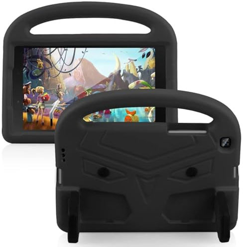 Funda para tablet Samsung Galaxy Tab A 8.0 pulgadas 2019 SM-T290 T295, apta para niños, asa con soporte, cubierta de espuma EVA segura, ligera, a prueba de golpes, color negro