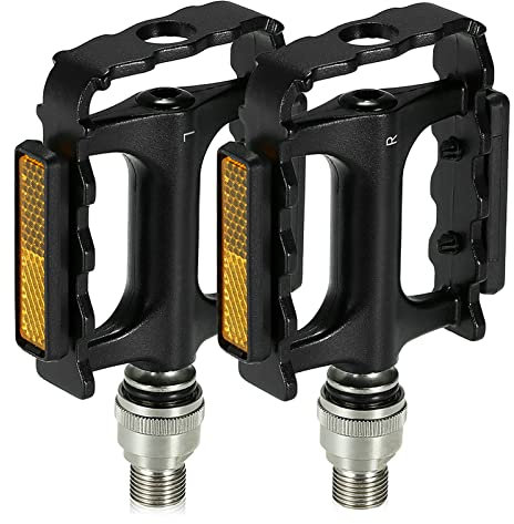 Mounta Fahrradpedale,KOCAN Fahrrad-Schnellspannpedale MTB Fahrrad Radfahren Plattformpedal mit Pedalverlängerungsadapter