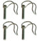 cyclingcolors 4x rohrklappsplinte Klappsplinte 6x45mm Sicherungsstift Klappstecker Galvanisch Verzinkt Rasenmäher Traktor