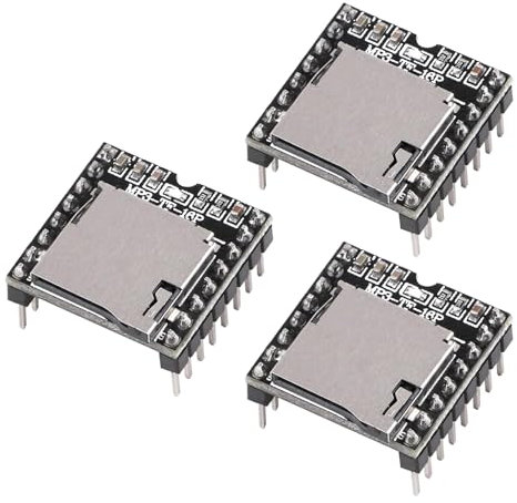 Dfplayer Mini Entwicklungsboard RUIZHI 3 Stück Mini MP3 Player DFPlayer Master Module stabile und zuverlässige Speicherübertaktung, eine Option für konstante Spannung kompatibel mit Arduino