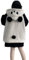 Niedlicher Panda -ohrhörer -Hoodie Fuzzy Flauschige Panda Sweatshirt Langarm Plush -Kapuze -Jacke Für Mädchen Frauen Frauen