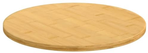 FOZICV Piano da tavolo, rotondo, diametro 40 x 1,5 cm, in bambù, rotondo, in bambù, per mobili, tavolo da pranzo, tavolo da lavoro, piano di copertura