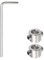 QUARKZMAN 2Pcs Butée de Profondeur pour Foret de 5mm, Bague de Limitation de Perçage en Acier Inoxydable Réglable, Surface Anodisée avec Clé Hexagonale, Argent