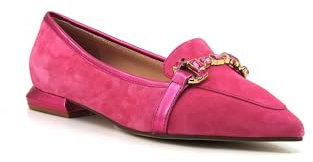 Cafè Noir Mocassini Donna in Pelle Scamosciata con Morsetto Strass (Fucsia, Sistema Taglie Calzature EU, Adulto, Donna, Numero, Media, 40)