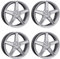 4x AUTEC Felgen Alufelgen DELANO 8.0x19 ET25 5x112 Hyper Silber kompatibel mit BMW 7 5 8 X4 4 3 Z4 2er 6 X3