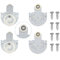4 PCS Sliding Closet Door Roller, Upgrade Bearings Top-Roller Kit, Sliding Wardrobe Door Hardware Replacement kit Adjustable Screws and Hook
