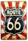 DiiliHiiri Poster Retro Route 66 – 30 x 20 cm – Blechschild Vintage Route 66 | Schild | Amerikanische Themendekoration | Amerikanisches Metall (2635-240)