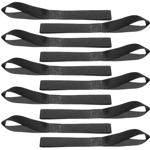 10 Pièces 30cm, 25mm Sangle Moto Sangle de Remorquage Vélo Anneaux d'arrimage pour Le Transport et la Fixation de Cargaisons de Voitures et de Motos