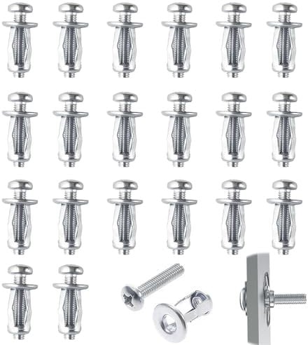 Tacos Huecos, 20 Piezas Tacos para Cavidades, M8x30mm Tuercas en Forma de Pétalo, Anclajes Metálicos para Cavidades, Tacos Huecos de Metal,Para Decoración Interior y Fijación a Paredes de Cartón Yeso