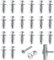 Tacos Huecos, 20 Piezas Tacos para Cavidades, M8x30mm Tuercas en Forma de Pétalo, Anclajes Metálicos para Cavidades, Tacos Huecos de Metal,Para Decoración Interior y Fijación a Paredes de Cartón Yeso