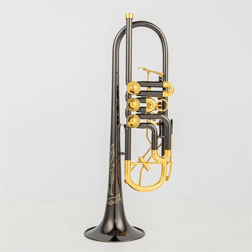 Trompeten-Set C-Trompeten-Drehventil Typ B Flacher Messing-Flachschlüssel Professionelle Trompeten-Musikinstrumente(BB)
