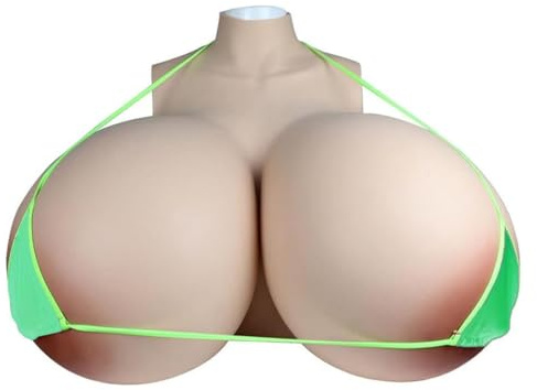 JYACANS Huge Silicone Breastplate ZZZ Cup Breast Forms, Drag Queen Touch Soft Fake Boobs Enhancer for Transgender Cosplay Tits (01)