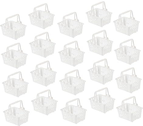 COSMEVIVI 20stücke Mini Einkaufskorb Teiliges Kleiner Spielwarenkorb Für Ab Jahren Für Puppenhaus Kaufladen Und Rollenspiele Robustes Hautfreundliches Plastik
