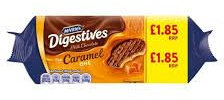 McVitie's Classic Traditional Biscuits DIgestives, Hobnobs (Classic Caramel Digestives (Pack Of 15x250g))