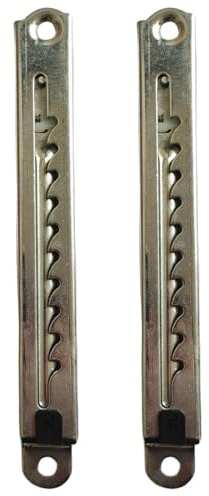 2 Stück Einstellbare Hebestange Scharniere, 10 Gang Weißes Zink Hebebügel Hardware Scharnier für Massage Couch Betten Schreibtisch Klappen Tische (Modell B)
