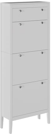 Vicco Schuhschrank Aron, Schuhregal, Weiß, 60 x 153 cm, 3 Fächer
