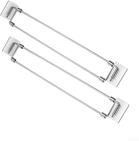 Marchfunny Lot de 2 barres de sécurité réglables en acier inoxydable pour camping-car, réfrigérateur et organisateur d'armoire, 31,8 à 57,8 cm réglables