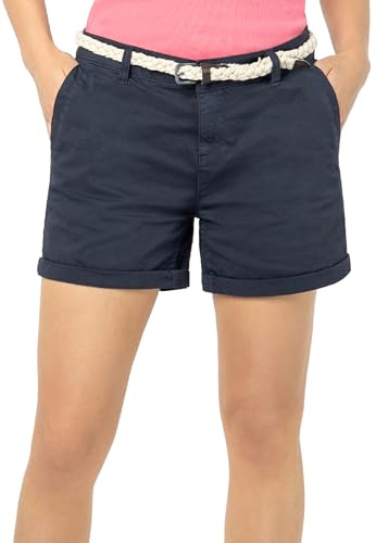 Sublevel Damen Chino Shorts mit Gürtel, Kurze Hose für den Sommer