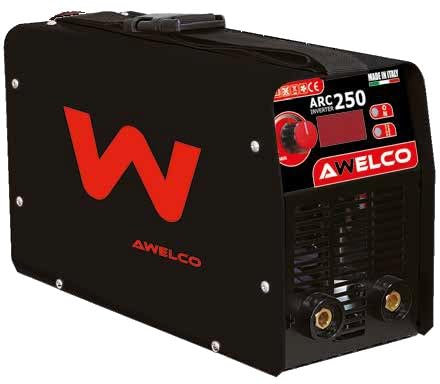 Saldatrice Inverter ARC 250, 200A, 230V, con Kit Accessori, Elettrodi AWS E308/E7018/E5.15