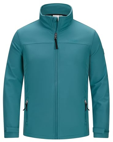 TOG24 Feizor Mens Windproof Walking Softshell Jacket, Outdoor Zip-Up Casual | Coat, Waterproof, Breathable, Pockets, Ribbed cuffs, Camping, Golf, Running, Workwear, Outdoors, Hiking