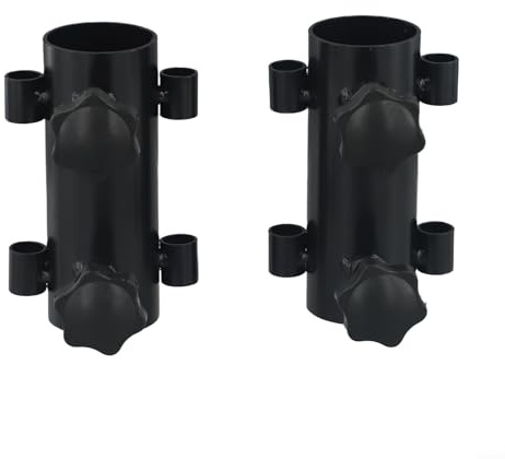 Camping Tent Pole Fixer 2pcs Canopy Holder Kit with Iron Awning Rod Tube for Secure and Stable Outdoor Tent Setup (adjustable)