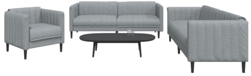 ZQQLVOO Bequeme 3-Sitzer Sofagarnitur aus strapazierfähigem Stoff, atmungsaktiv und langlebig mit modernem Design für Wohnzimmer, Sessel mit Polsterung und stabilen Stützbeinen,