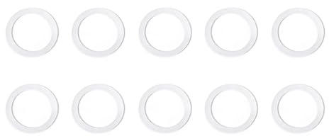 kwinfei 10 Piezas Juntas de Silicona de Grado Alimenticio para Cafetera Italiana Repuesto Duradero para Cafetera 6 Tazas, Sustitución de Goma Cafetera Italiana Compatible con Juntas de Aluminio