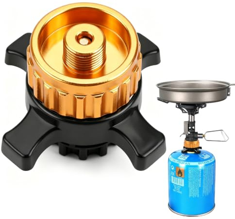Gaskartuschen Adapter für Cam-pin-gaz CV/Easy Clic, Konverter EN417 | Messingkern und Zuverlässiger Dichtung, Gas Adapter für Campingkocher, Wandern und Outdoor-Küche