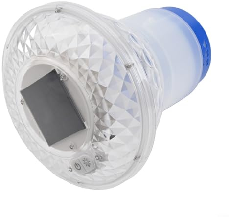 Galleggiante solare per piscina con luci LED colorate, dispenser regolabile per tablet da 1 e 3, dispenser galleggiante a energia solare per vasche idromassaggio interrate