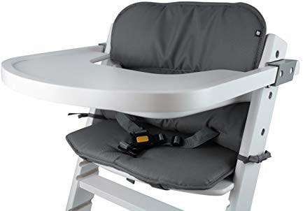 Tinydo® Hochstuhl Sitzkissen für Timba Safety 1st. - ergonomisches Memory-Schaum Kissen zur Rückenentlastung, Sitzpolster extra dick - Sitzverkleinerer Auflage ohne Verrutschen (Dunkelgrau)