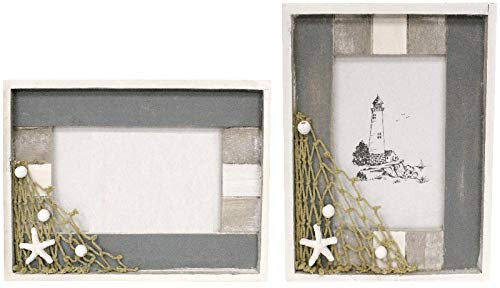 osters muschel-sammler-shop 2 Fotorahmen/Bilderrahmen aus Holz Beach 21x16cm für Fotos 10x15cm