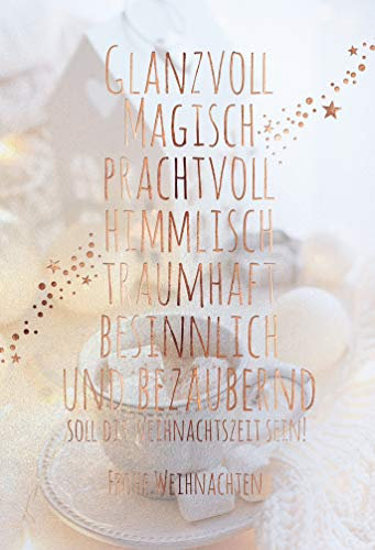 KE | Weihnachtskarte | DIN A6 | goldene Schrift | 17,1 x 11,7cm | Motiv: Weihnachtszeit