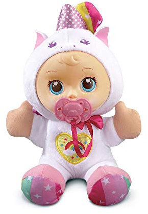 VTech 80-526305 LITTLE LOVE - PAILLETTE LICORNE ARC-EN-CIEL Mit Funktionspuppe, Mehrfarbig
