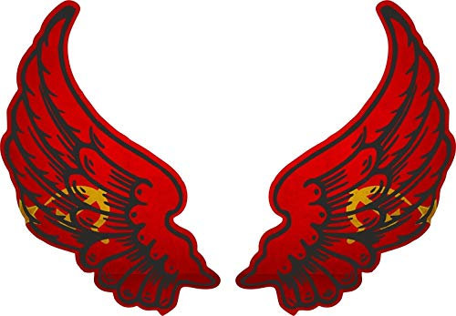 Akachafactory Sticker Aufkleber Flugel Motorrad Biker Flagge Sowjetunion UDSSR urss CCCP