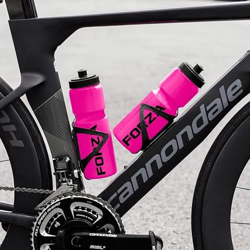 FORZA Borraccia Da Ciclismo [750ml] | Borracce Sportive Senza Ftalati – 9 Colori Disponibili | Confezione da 1,10,20 o da 96 (Rosa, Pacco da 1)