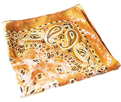 Dhobia Bandana Gesichtstuch Face Mask Kopftuch Halstuch 100% Baumwolle mit original Paisley Muster (Stone Wash 1)
