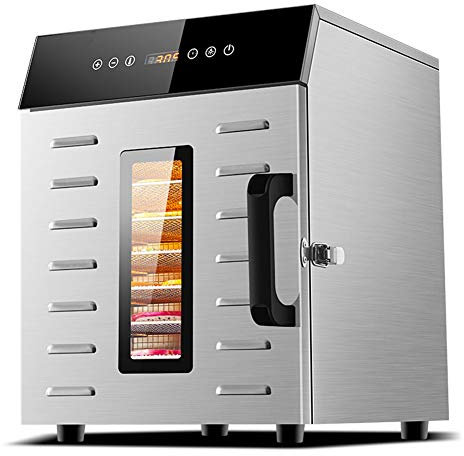 Déshydrateur de nourriture, déshydrateur de fruit d'acier inoxydable de 12 couches, contrôle de température réglable professionnel de 1000W