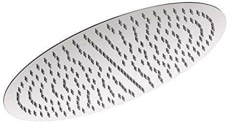 aquaSu® Kopfbrause Santico mit 1 Strahlart, rund, chrom, 40 cm Durchmesser, mit Kugelgelenk, Antikalk-Noppen, Standard-Gewinde: 1/2, Wellness-Regendusche, 72269 8
