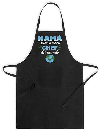 SAQUITOMAGICO Delantal divertido y gracioso Eres el/la Mejor chef del Mundo.-regalo cumpleaños y fiestas (mama negro)