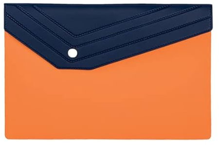 pubblimania Porte-Documents Voiture Moto en Tam, Fermeture à Bouton (Orange)