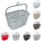 Durable Plastic Peg Tidy Basket Laundry/Clothes Pegs with Handle Light Weight Convenient Size for All Garment Hanging with Hook Washing Line Airer Basket (Silver Peg Basket)