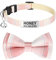 TagME Katzen halsbänder mit Namen und Telefonnummer Auf, Kätzchenhalsband mit Sicherheits Verschluss und Glöckchen, Plaid Baby Pink