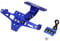 License Plate Holder, Motorcycle Mount Bracket, Adjustable Telescopic Aluminum Alloy Bracket License Plate Holder with LED Light for Motorcycle(Blue) Car Registration License Number Plate