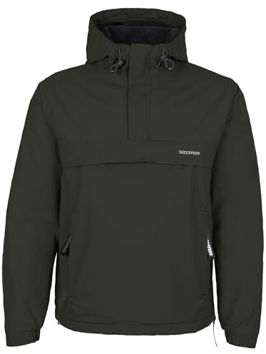 TuffStuff - Sutherland Lined Windbreaker - Waterproof, Windproof & Breathable - Adjustable Hood & Reflective Details - with Fleece Lining & Taped Seams - Lightweight Mens Jacket