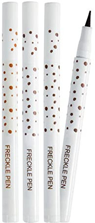 Freckle Pen 4 Colors Set, Natural Like Permanent Freckle Makeup Pen, Waterproof Long Lasting Quick-drying Small Spot Makeup Pen, Light Brown & Natural Coffee & Chestnut & Dark Brown Pen